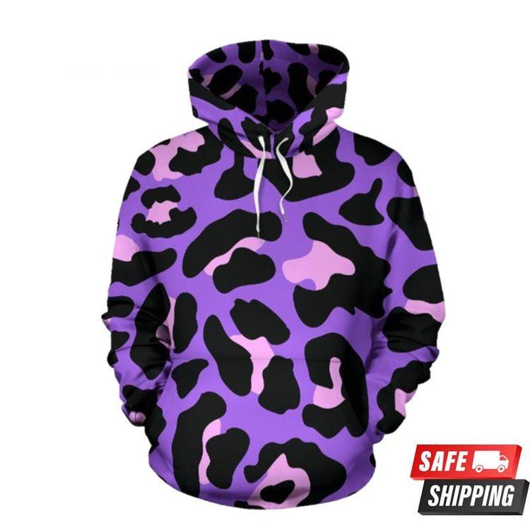 Cheetah Purple Neon Pattern Limited 3D Hoodie