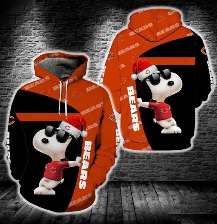 Chicago Bears Snoopy New Full All Over Print Hoodie