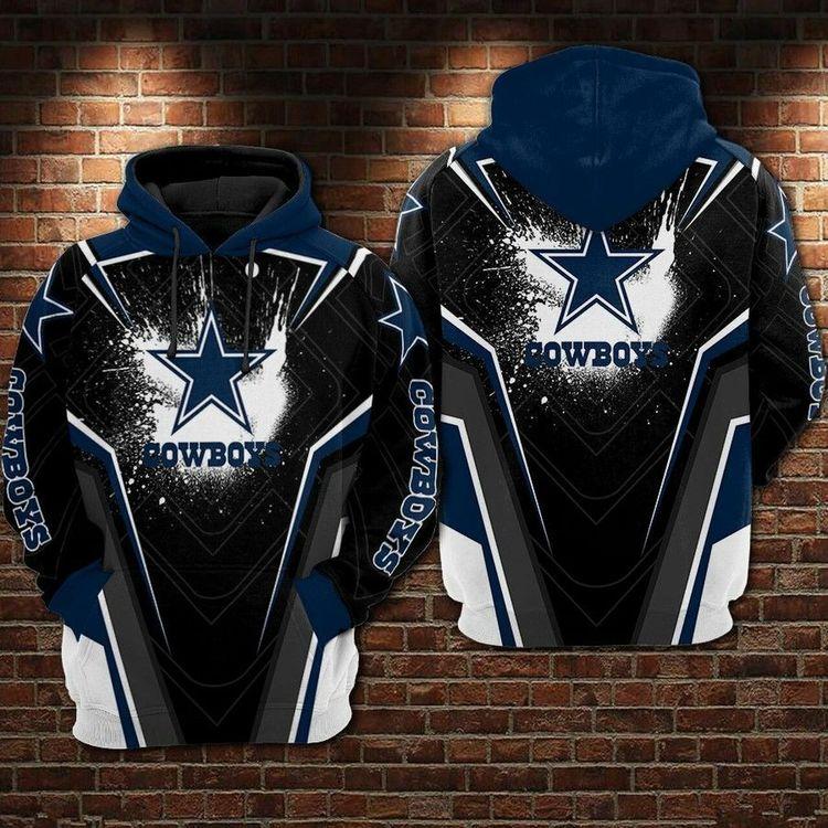 Dallas Cowboys Nfl Football Black For Men For Women Dallas Cowboys Ed Dallas Cowboys 3d Full Printing All Over Print Hoodie