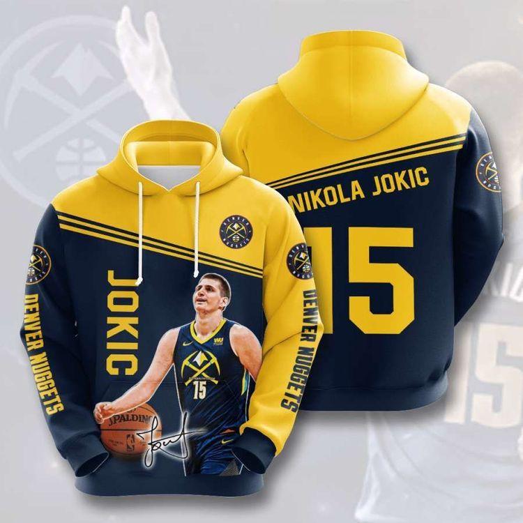 Denver Nuggets No579 Custom Limited 3D Hoodie