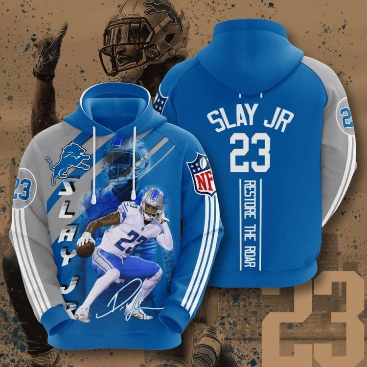 Detroit Lions No586 Custom Limited 3D Hoodie