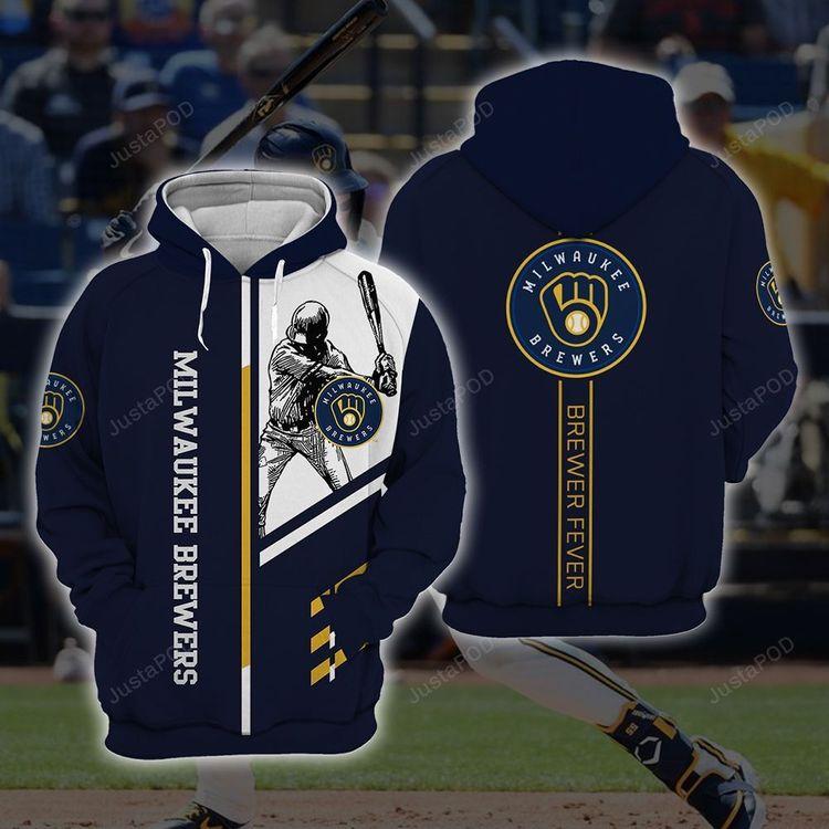 Mlb Milwaukee Brewers Style 05 All Over Print Hoodie