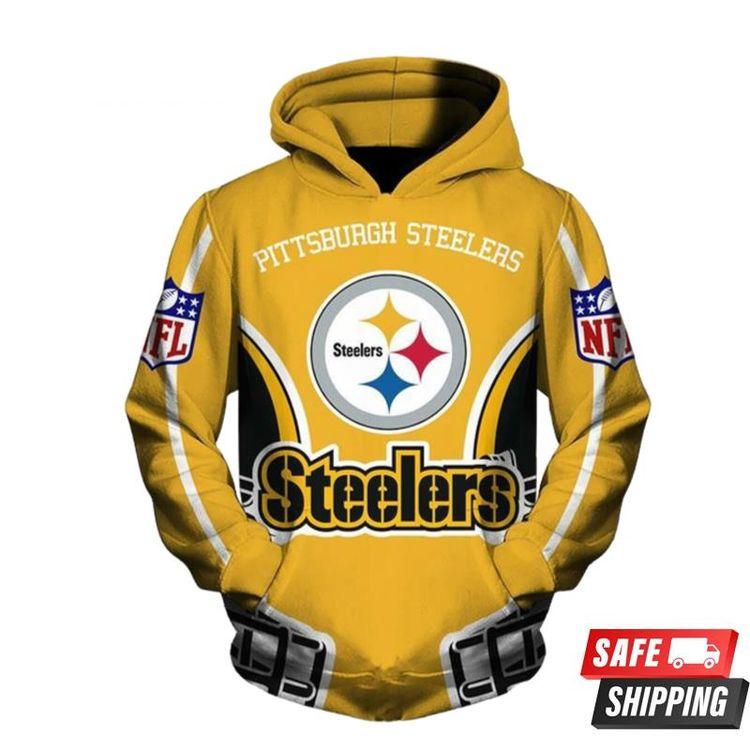 Pittsburgh Steelers Pittsburgh Steelers Nfl Pittsburgh Steelers Apparel 19152 All Over Print Hoodie