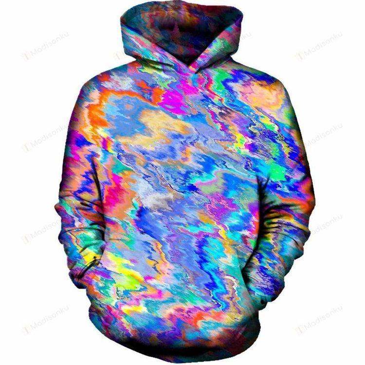 Paint Splatter 3d Ed All Over Print Hoodie