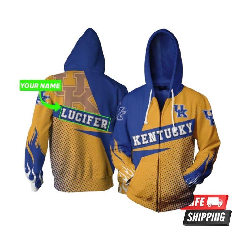 Personalized Kentucky Wildcats Custom Name All Over Print Hoodie