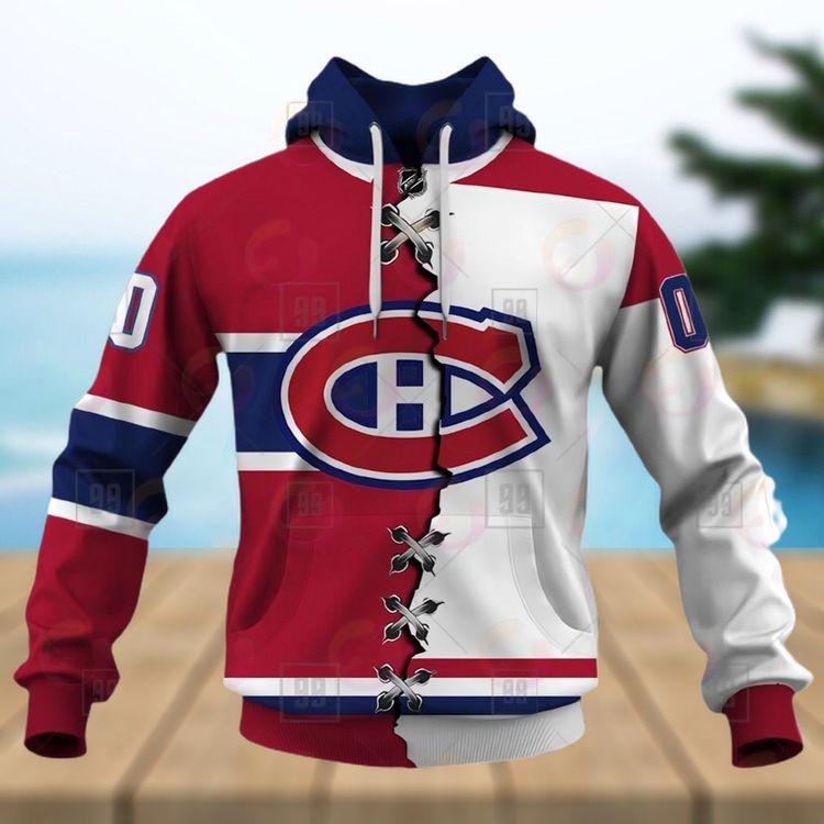 Personalized Nhl Montreal Canadiens Mix Jersey 2023 All Over Print Hoodie