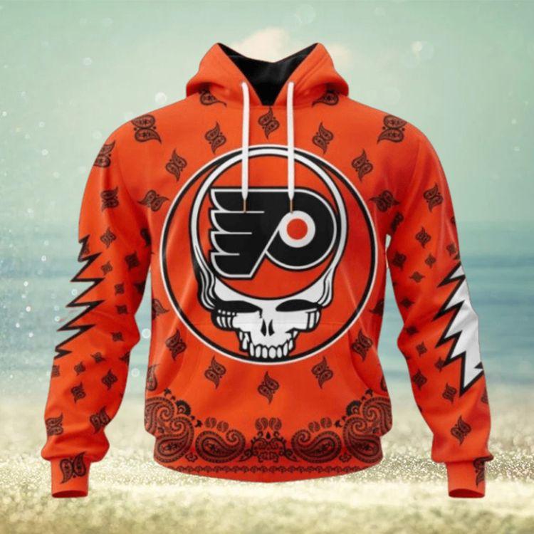 Personalized Nhl Philadelphia Flyers Special Grateful Dead Design All Over Print Hoodie