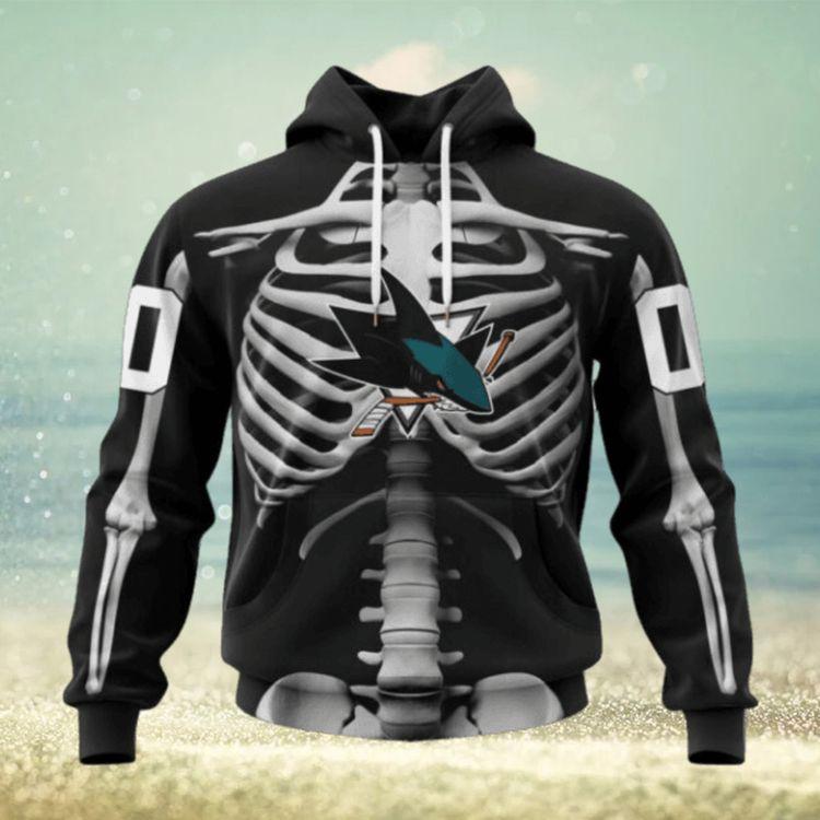Personalized Nhl San Jose Sharks Special Skeleton Costume For Limited 3D Hoodie