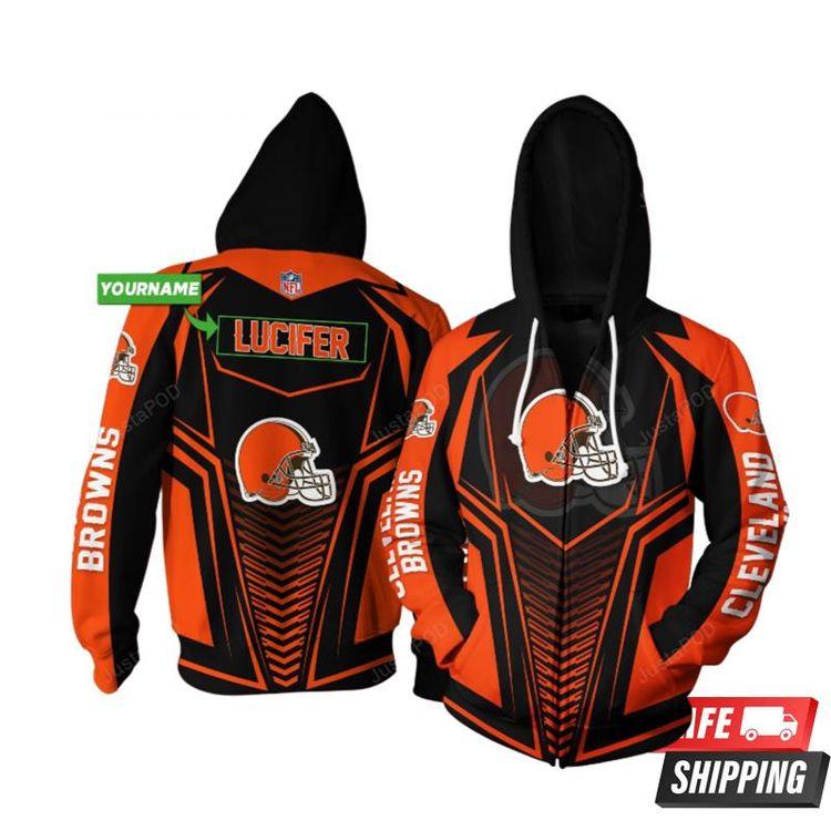 Personalized Nna Cleveland Browns Custom Name All Over Print Hoodie
