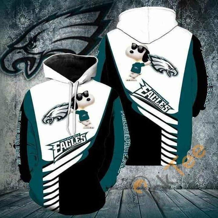 Philadelphia Eagles Snoopy Size S To 5xl 3D Hoodie