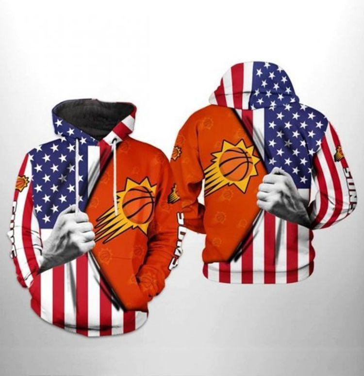 Phoenix Suns Nba Us Flag Team 3d Printed Limited 3D Hoodie