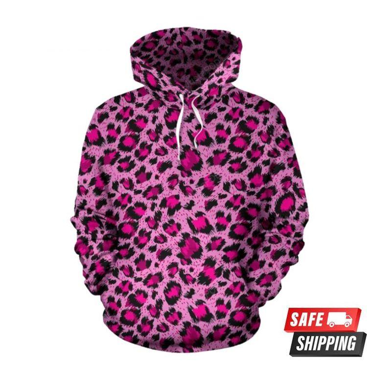 Pink Cheetah Leopaword Pattern Limited 3D Hoodie