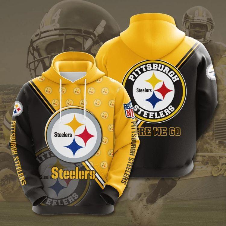 Pittsburgh Steelers No1671 Custom Limited 3D Hoodie