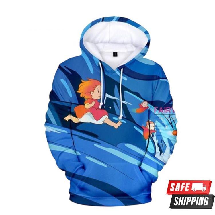 Ponyo On The Cliff Ponyo C Limited 3D Hoodie