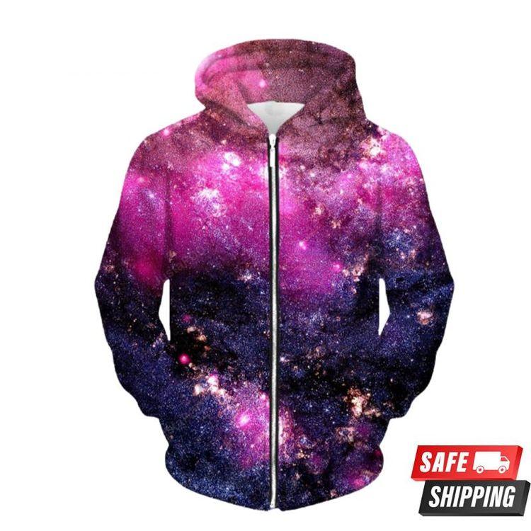 Purple Cosmos Up All Over Print Hoodie