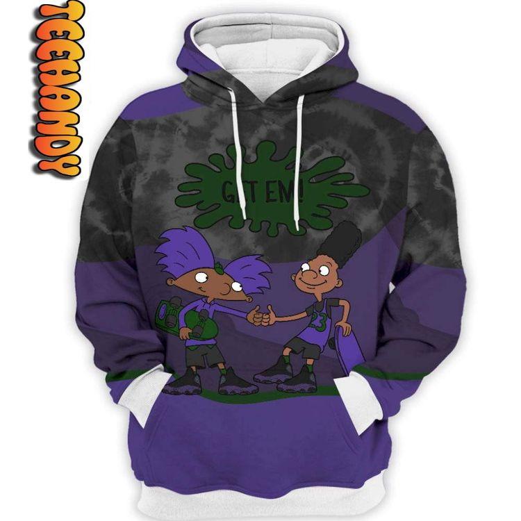 Retro Court Purple Hey Arnol Get Em Limited 3D Hoodie