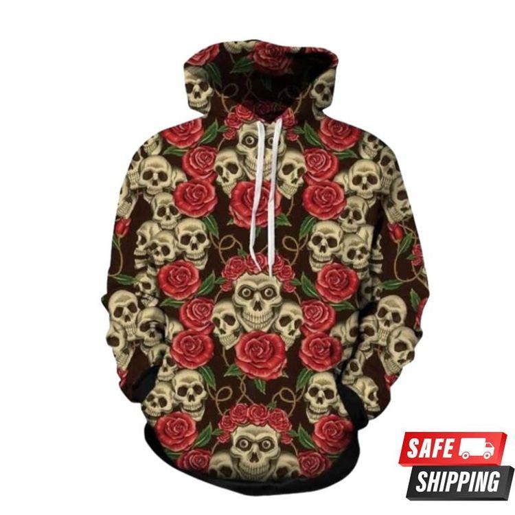 Rose Skull Limited 3D Hoodie