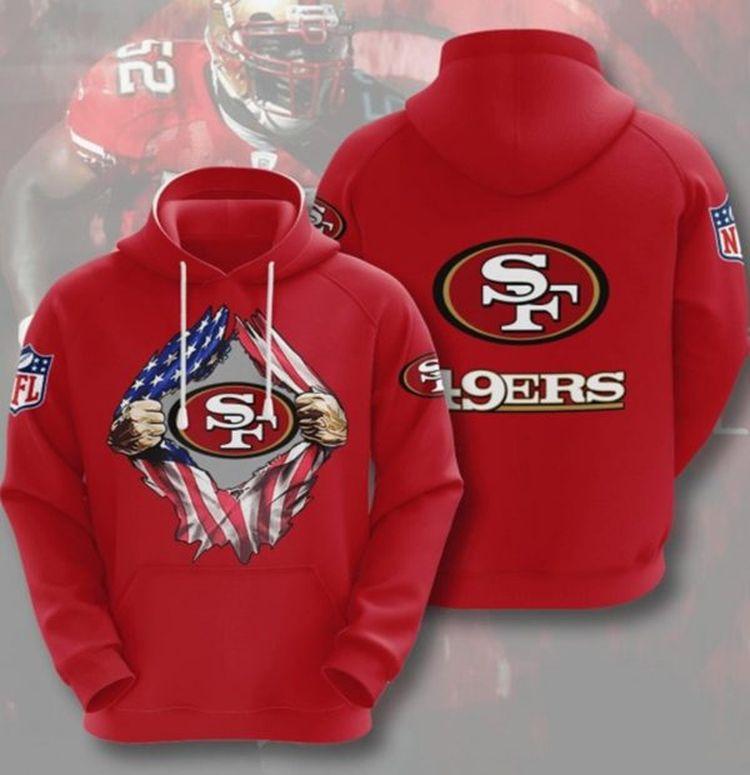 San Francisco 49ers 3d Printed Hooded Pocket Pullover Limited 3D Hoodie