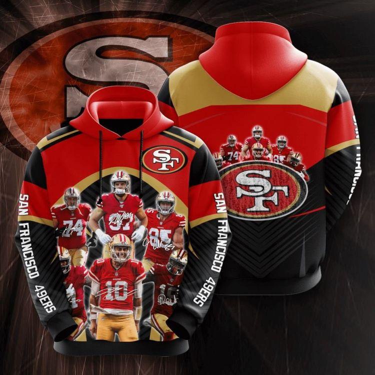 San Francisco 49ers No1744 Custom Ver 1 All Over Print Hoodie