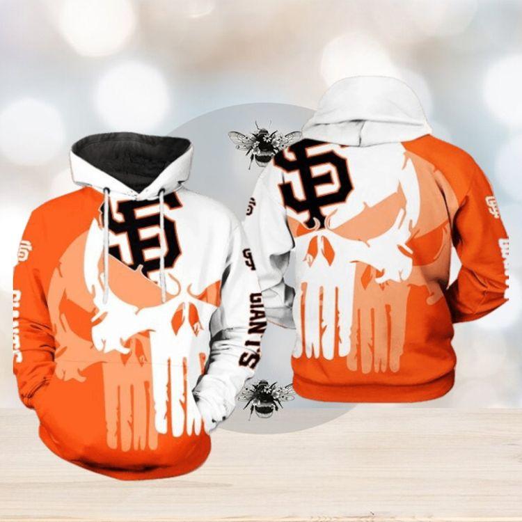 San Francisco Giants Mlb Team Skull 3d Printed 3D Hoodie