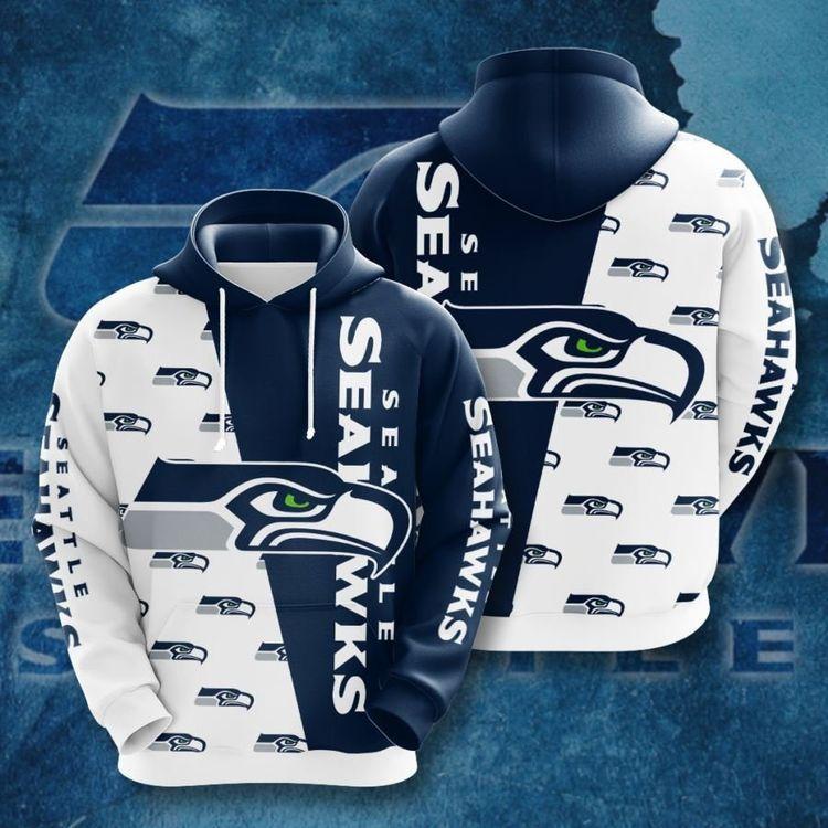 Seattle Seahawks No1803 Custom 3D Hoodie