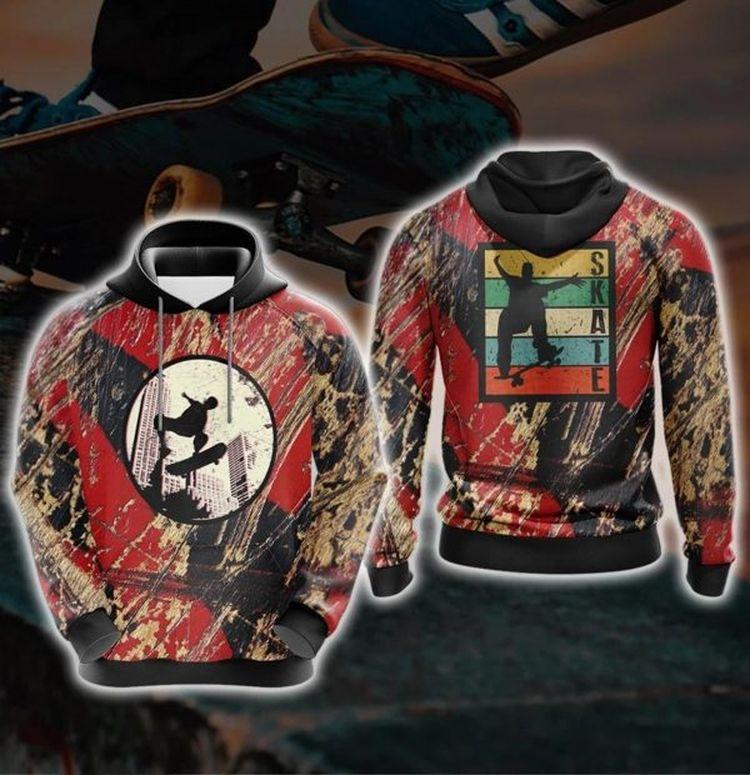 Skateboarding Unisex 3D Hoodie