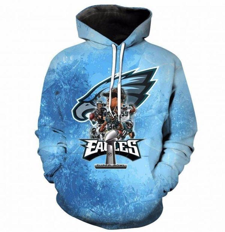 Sport Philadelphia Eagles Awesome Team 2 3D Hoodie