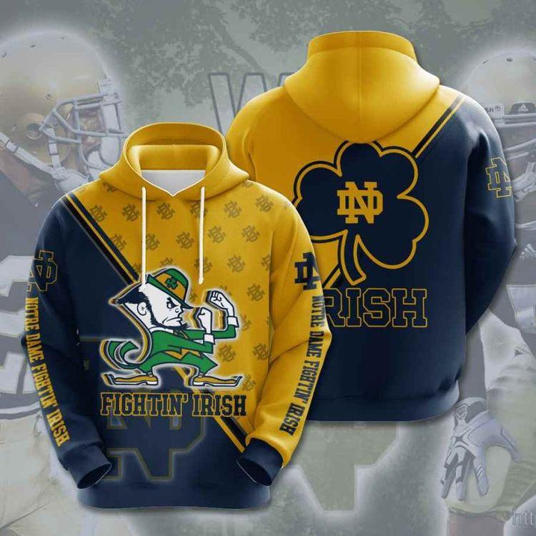 Sports American Football Ncaaf Notre Dame Fighting Irish Usa 1169 Limited 3D Hoodie