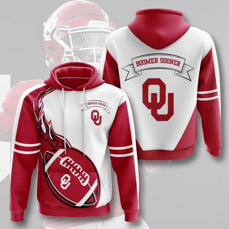 Sports American Football Ncaaf Oklahoma Sooners Usa 604 3D Hoodie