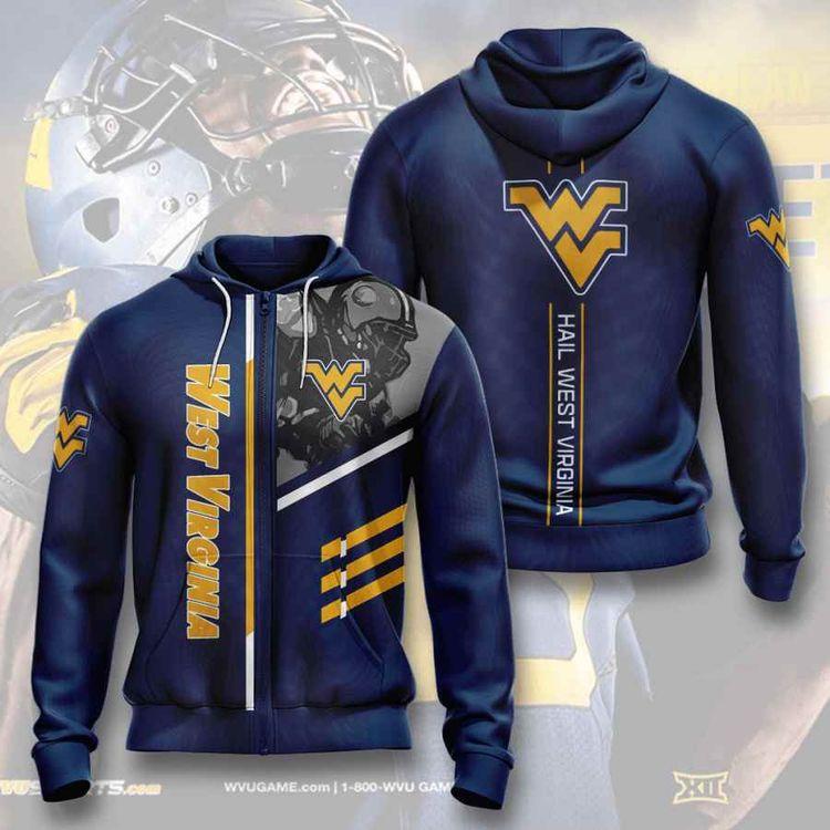 Sports American Football Ncaaf West Virginia Mountaineers Usa Sport 1 3D Hoodie