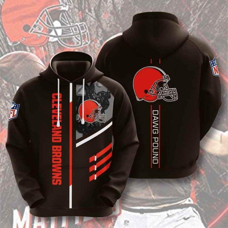 Sports American Football Nfl Cleveland Browns Usa 19 3D Hoodie