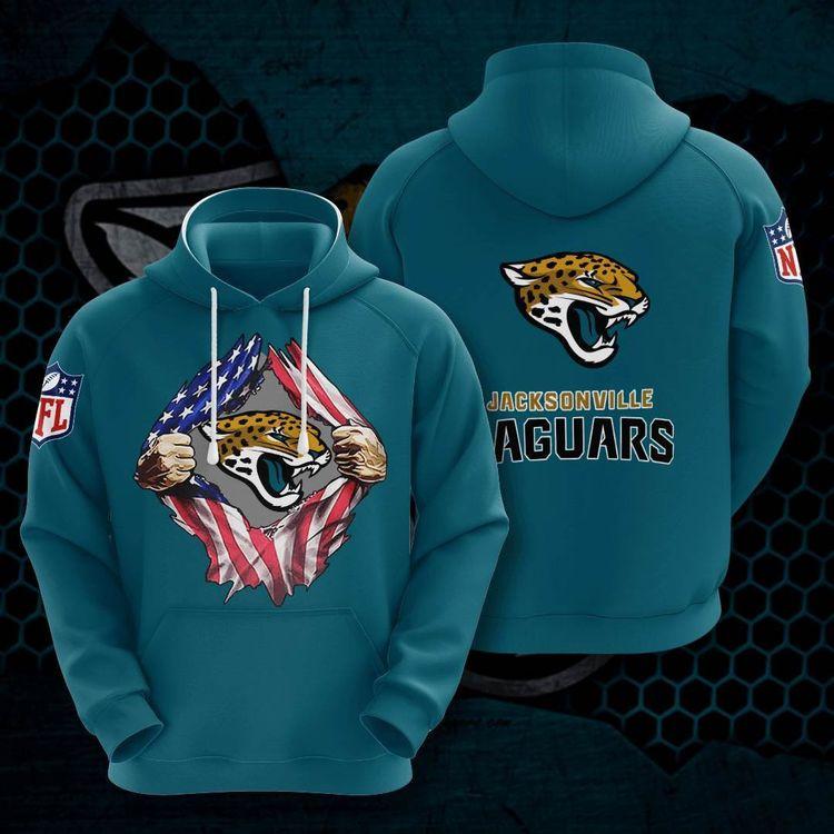 Sports American Football Nfl Jacksonville Jaguars Usa 37 3D Hoodie