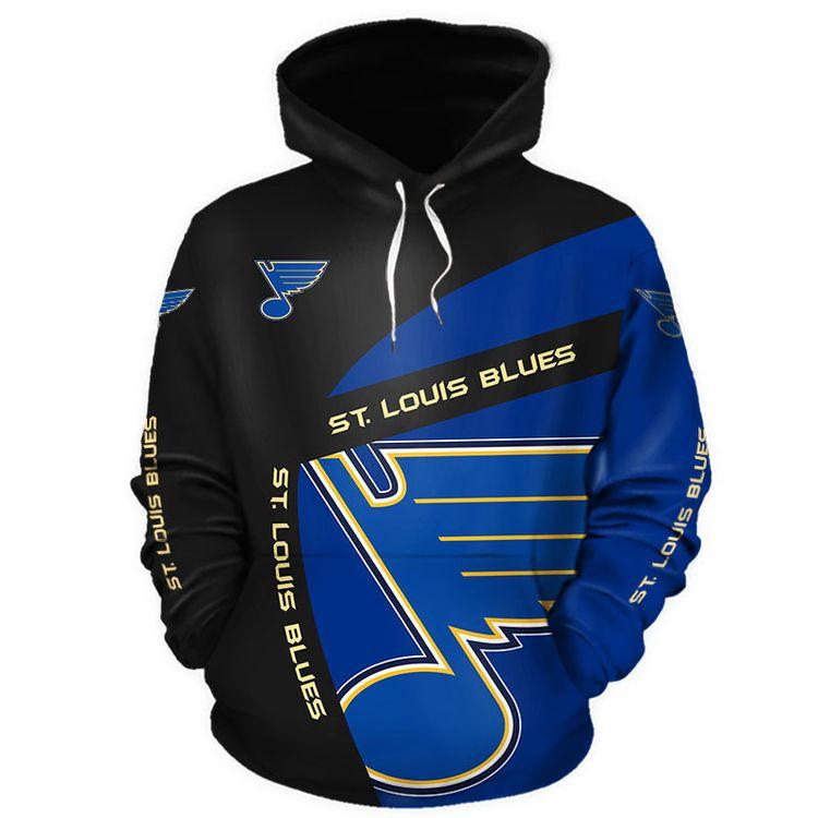 St Louis Blues Ice Team Pullover All Over Print Hoodie