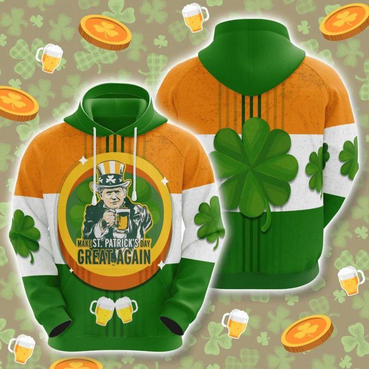 St Patricks Day No1865 Custom 3D Hoodie