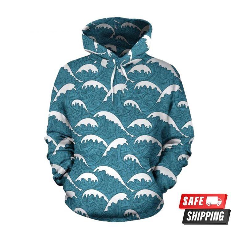 Surf Wave Tribal 3D Hoodie