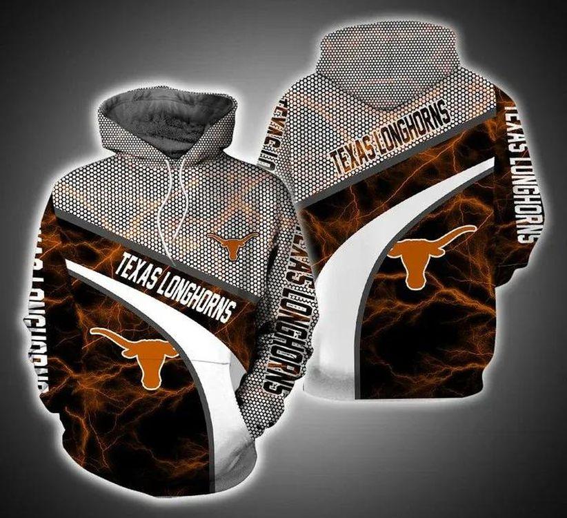 Texas Longhorns Armor Thunder Ncaa Cheer Gifts 3D Hoodie