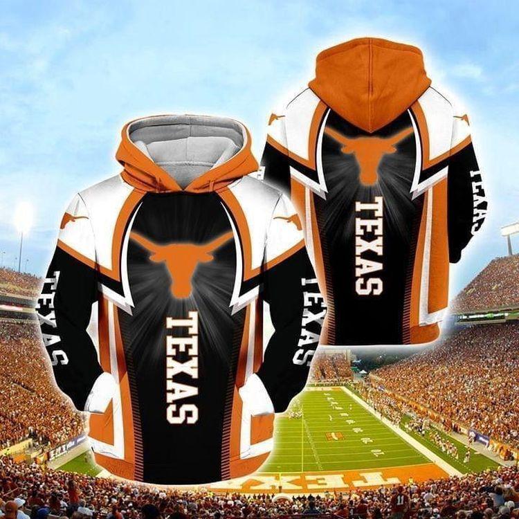 Texas Longhorns Fan Pullover And Zip Pered Custom 3d Graphic Printed For Men For Women Limited 3D Hoodie