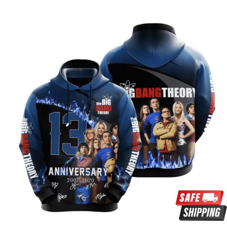 The Big Bang Theory Movie And Character Anniversary 13 Years 2020 All Over Print Hoodie