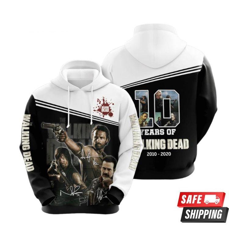 The Walking Dead Movie Character Anniversary 10 Years 2020 All Over Print Hoodie