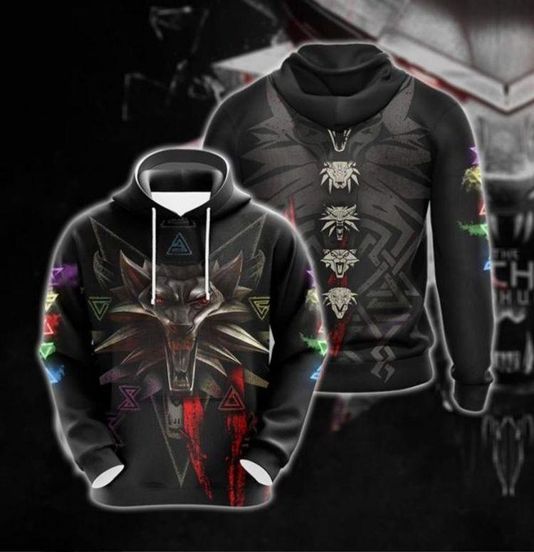 The Witcher Unisex Zip Up Jacket 3D Hoodie