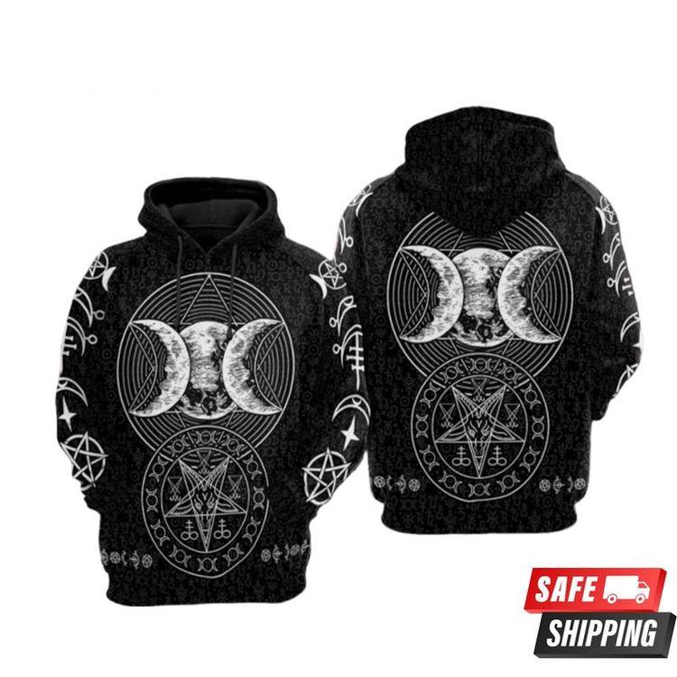 Triple Moon All Over Print Hoodie