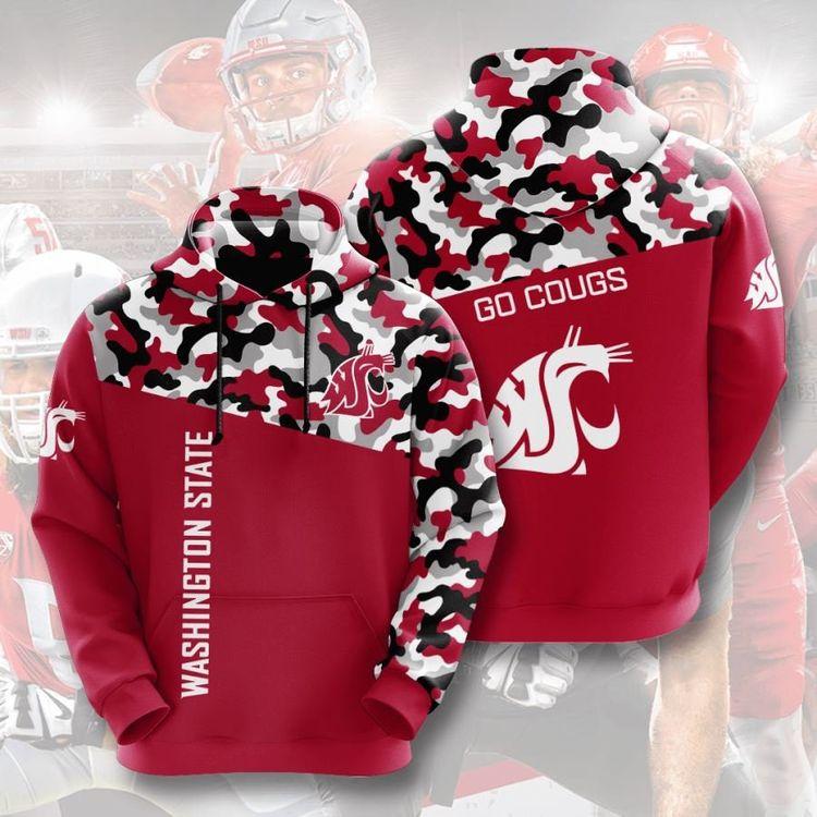 Washington State Cougars No2118 Custom 3D Hoodie