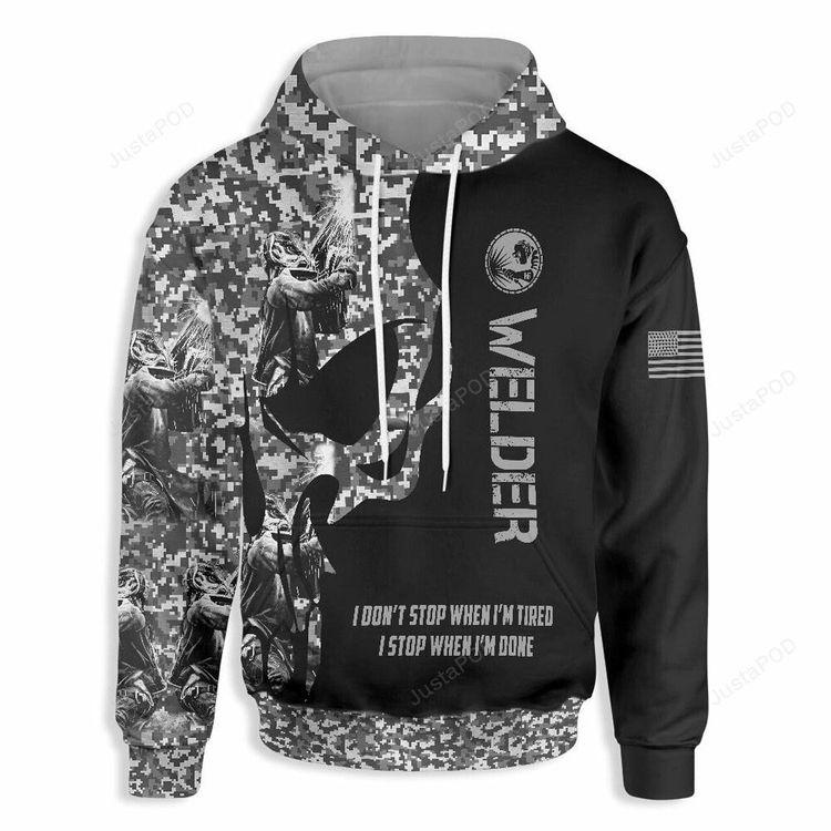 Welder Skull 3d Ed Limited 3D Hoodie