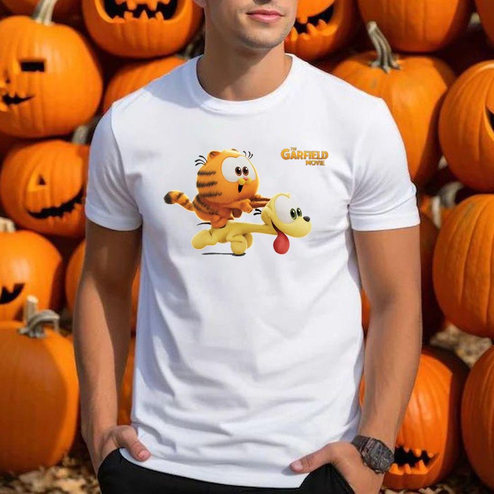 Art The Garfield Movie Puppy And Kitten Design T-shirt