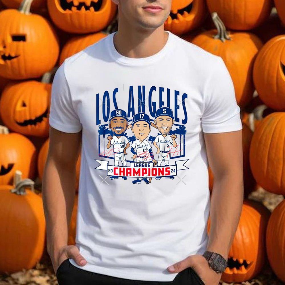 Ohtani Betts And Freeman Los Angels Chions 2024 Design T-shirt