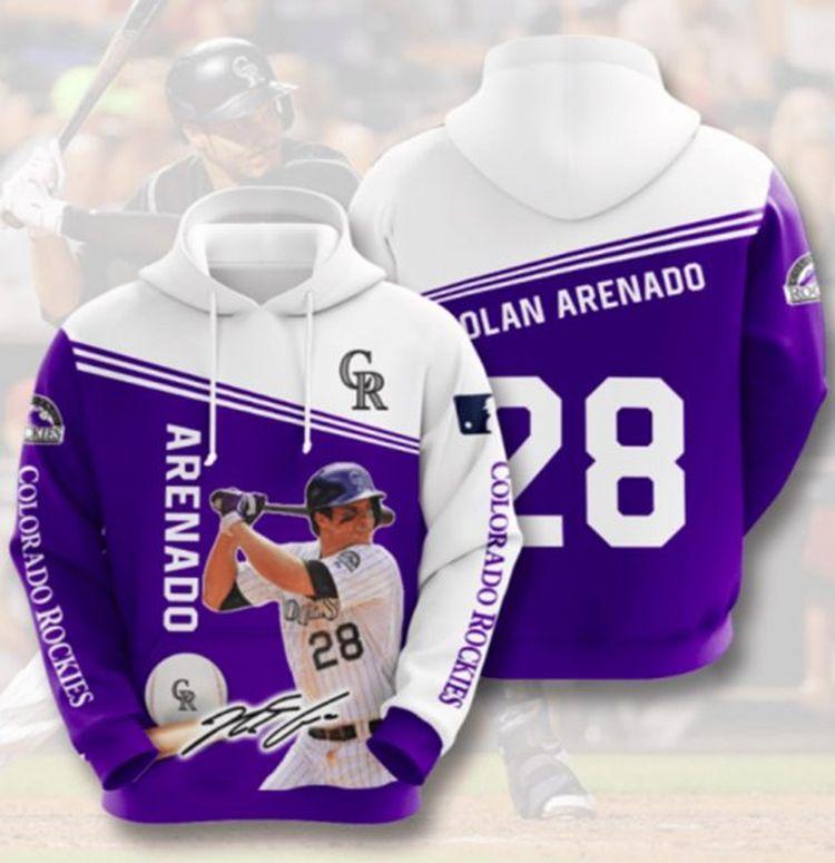 Arenado 28 Rockies 3D Hoodie