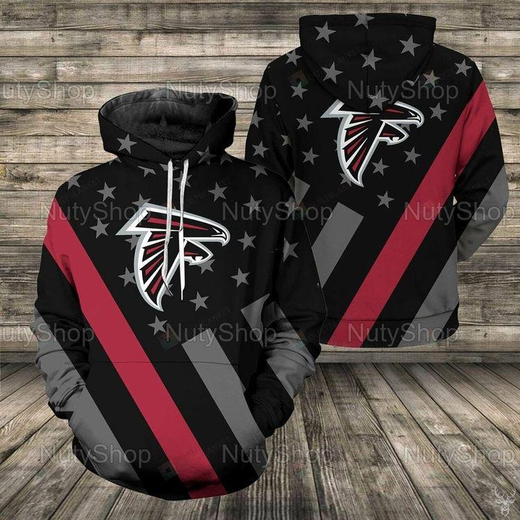 Atlanta Falcons American Flag 3d All Over Print Hoodie