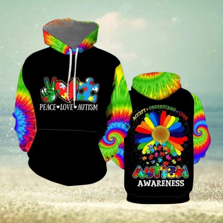 Autism Awareness Choose Kindness Cool 3d 3D Hoodie