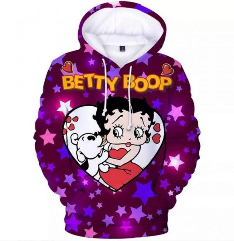 Betty Boop Love 3d All Over Print Hoodie