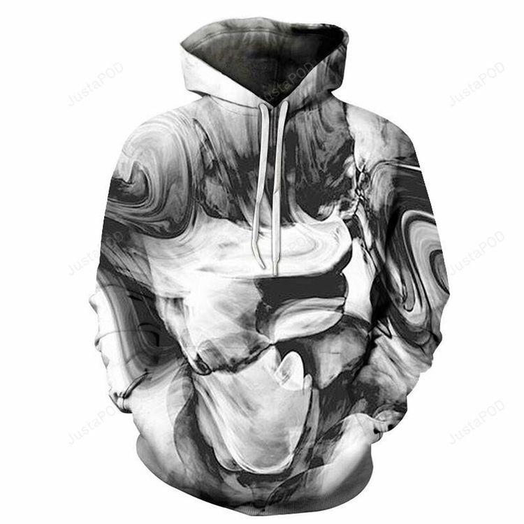 Black Marble 3d 3D Hoodie